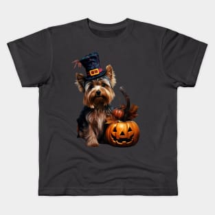 Yorkshire terrier Halloween Kids T-Shirt